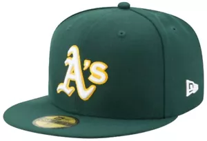 New Era Oakland Athletics ACPerf Road 2017 Cap Verde Oscuro 59Fifty Fitted MLB - Imagen 1 de 1
