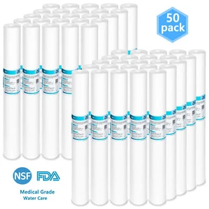 1/5/10/20 Micron 20"x2.5" Big Blue Sediment Water Filter Whole House Cartridges - Picture 1 of 19