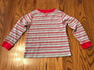 Camisa a Rayas Roja y Gris Manga Larga Okie Dokie Talla 4T Usada en Excelente Condición para Niños Foto 1 de 3