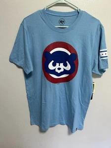 NWT- 47 Chicago Cubs Shirt Adult Large Blue Crew Neck Short Sleeve Casual MLB - Picture 1 of 3