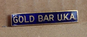  Schule Goldbarren UK blau Emaille Abzeichen 70er Jahre 3,5 cm - Bild 1 von 4