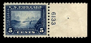 PF GRADED CERT - #403 5c Pan Pacific - XF og vLH - w/PLATE # - Picture 1 of 2