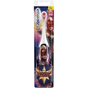 ARM & HAMMER Captain Marvel Kid's Spinbrush Powered Toothbrush - Picture 1 of 8