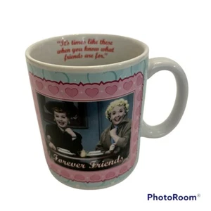 I Love Lucy Coffee Tea Mug Cup Forever Friends Lucille Ball 12oz Lucy Ethel 2010 - Picture 1 of 12