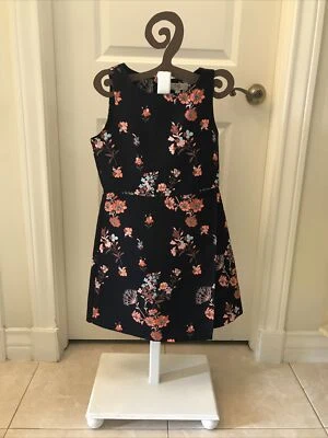 Vestido azul oscuro con flores GB para niñas talla 10 Foto 1 de 4