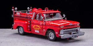 Sunstar 1/18 Chevrolet C-20 1965 fire engine truck Diecast Model Car Toy Red - Picture 1 of 8