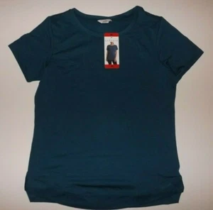 DANSKIN Womens Shirt Deep Teal Short Sleeve Size S Small NWT - Picture 1 of 2