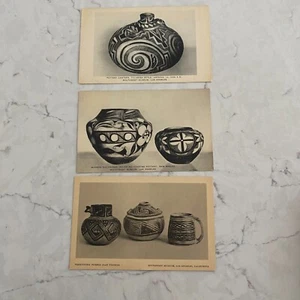 Juego de 3 postales de cerámica vintage Southwest Museum Los Angeles Collection - Imagen 1 de 9