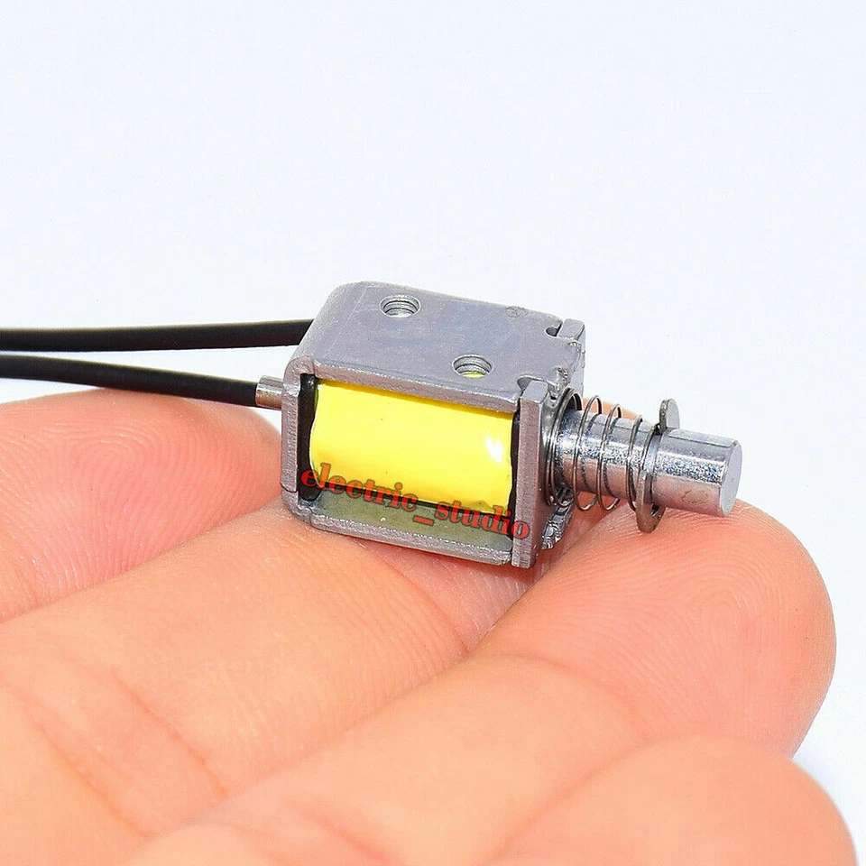DC 12V Push Pull Through Type Spring Magnet Mini Electric Solenoid Electromagnet - Image 1 of 4