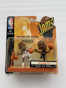 1998 Michael Jordan David Robinson NBA Jams Max Air One on One Hoop Moves Mattel - Imagen 1 de 5