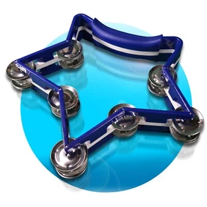 Tambourin Bounce Handheld Tambourine Hand Schellenring Schellenkranz blau - Bild 1 von 1