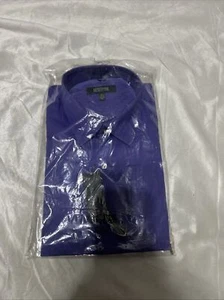 New Kenneth Cole Reaction Reg Fit Deep Violet L/S Sz 17 1/2 34-35 - Picture 1 of 8