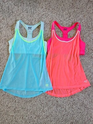 Nuevo sin etiquetas Sujetador Atlético Abercrombie & Fitch Active 2pk Tanques Talla Pequeña Foto 1 de 4