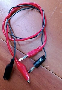 Output Cable Line Banana Plug Clip Wire 30V 5A For DC Regulated Power Supplies - Picture 1 of 3