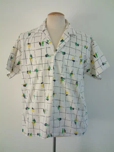 1980's ADIDAS BEACH SHIRT..RARE ITEM..SMALL / MEDIUM..DASSLER..TREFOIL..80s..70s - Picture 1 of 8