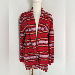 VINTAGE 80s LEGER Southwestern wool blend oversized BLAZER COAT LARGE - Bild 1 von 7