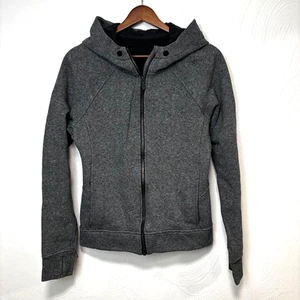 Lululemon Scuba Hoodie Active Athletic Sweatshirt grau durchgehender Reißverschluss Kapuze Damen 6 - Bild 1 von 8