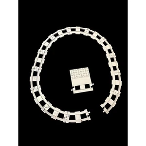LEGO - Black Duplo Train Tracks Lot Of 12 Track Plus Station Plate as shown - Picture 1 of 3