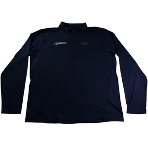 TYR Hombre Manga Larga Cuarto Cremallera Talla XL Azul Marino - Imagen 1 de 7