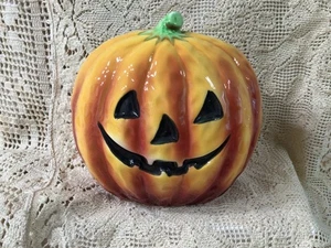 Vintage Halloween Kürbis Pflanzgefäß 1960 Jack O Laterne Samson Import Co #5139 - Bild 1 von 7