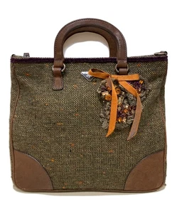 PRADA Hand Schultertasche Beuteltasche Handtasche 2-Wege braun authentisch - Bild 1 von 24