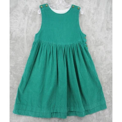 Vintage Dress Large Corduroy Cottage Pinafore Jumper Modest Pleated Handmade - Image 1 of 4