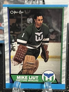 MIKE LIUT----1989-90 O PEE CHEE---HARTFORD WHALERS----FREE SHIPPING - Picture 1 of 2