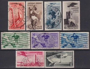 F-EX60904 ITALIA 1934 MUNDIAL FÚTBOL CALCIO FÚTBOL USADO Y SIN GOMA +150€. - Imagen 1 de 3