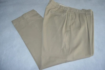 Bills Khakis M2P 裤子男式 40x31 经典合身米色打褶铐棉斜纹布 — 第 1/4 张图片