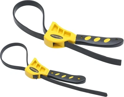 MaxWorks 2 Pack Strap Wrench Set Durable Non Slip Rubber Oil Filters Jars 51019