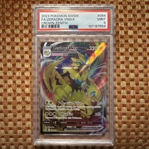 2023 POKEMON SWORD & SHIELD CROWN ZENITH #054 FULL ART/ZERAORA VMAX PSA 9 - Picture 1 of 2