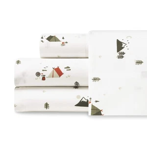 - Full Sheets, Cotton Percale Bedding Set, Crisp & Cool Home Decor, Dorm Room... - Picture 1 of 9