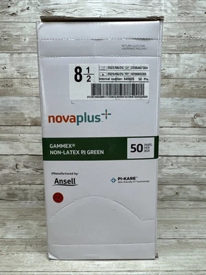 Guante quirúrgico Gammex PI verde sin látex NovaPlus *1 caja* tamaño: 8,5 *ver fecha* Foto 1 de 4