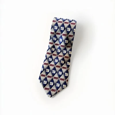 Corbata de seda de los New York Giants con licencia NFL fútbol americano deportes corbata roja/azul Foto 1 de 4