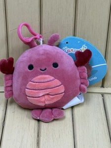 NUEVO Squishmallows 3.5” Pulgadas Clip Lorono the Red Lobster Squishmallow - Imagen 1 de 9