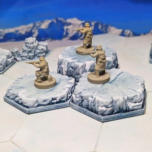 10mm tall Pack of 2 Hills Hoth Ice Planet | 1/72 ridges, 60mm base TTRPG Terrain - Picture 1 of 10