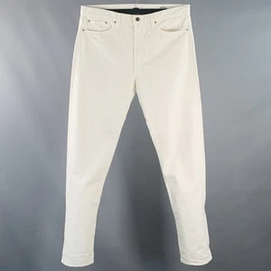 Pantalones de mezclilla ORSLOW talla XL de sarga blanca de algodón calce ajustado de 5 bolsillos - Imagen 1 de 6