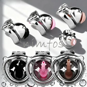 Ventailate Male Chastity Cage Device with Belt Detachable Silicone Tube Dilator  - Picture 1 of 48