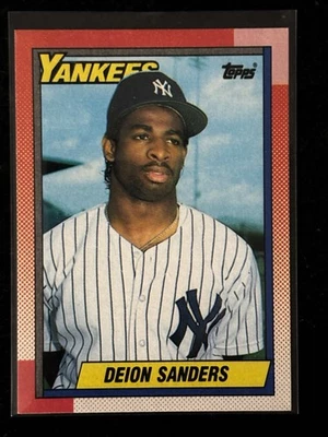 Tarjeta de novato 1990 Topps - Deion Sanders #61 MLB New York Yankees Foto 1 de 2