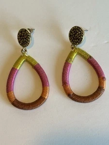 Vintage Huichol Inspired Earrings - Picture 1 of 6
