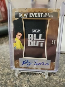 2024 AEW BLACK DIAMOND LOGO PATCHES RUBY SOHO AUTO 84/99 - Picture 1 of 2