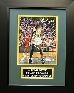 Shawn Kemp autographed signed 8x10 framed NBA Seattle SuperSonics PSA COA