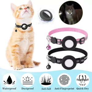 Protector GPS Airtag para cuello perro gato ajustable antipérdida mascota gatito cachorro - Imagen 1 de 11