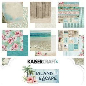 Kaisercraft Island Escape 12x12" 2x Sheets Double Sided Craft Scrapbooking Paper - Picture 1 of 11