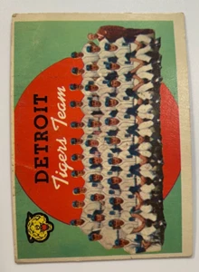 1959 Topps #329 Detroit Tigers Team Card ottime condizioni spedizione gratuita - Foto 1 di 2