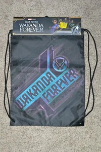 Marvel Studios Mochila Panther Wakanda Forever Negro Bolso con Cordón Negro NUEVO - Imagen 1 de 4