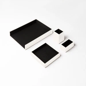 Set de Bureau Cuir Blanc - Accessoires Bureau Ensemble de Organisateur - Foto 1 di 7