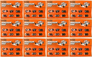 144 Stück 1982 Tyco Slotcar breite Hinterräder + Schaumstoffreifen seltene Serviceteile 6554 - Bild 1 von 3