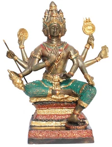 Brahma Dios de la Creación Estatua de Bronce 19cm Buda Budismo Hinduismo Buda - Imagen 1 de 7