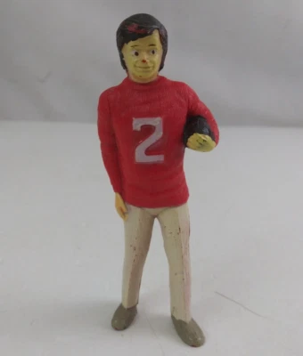 Boneco de ação vintage #2 jogador de futebol 4" esculpido em madeira - Imagem 1 de 4